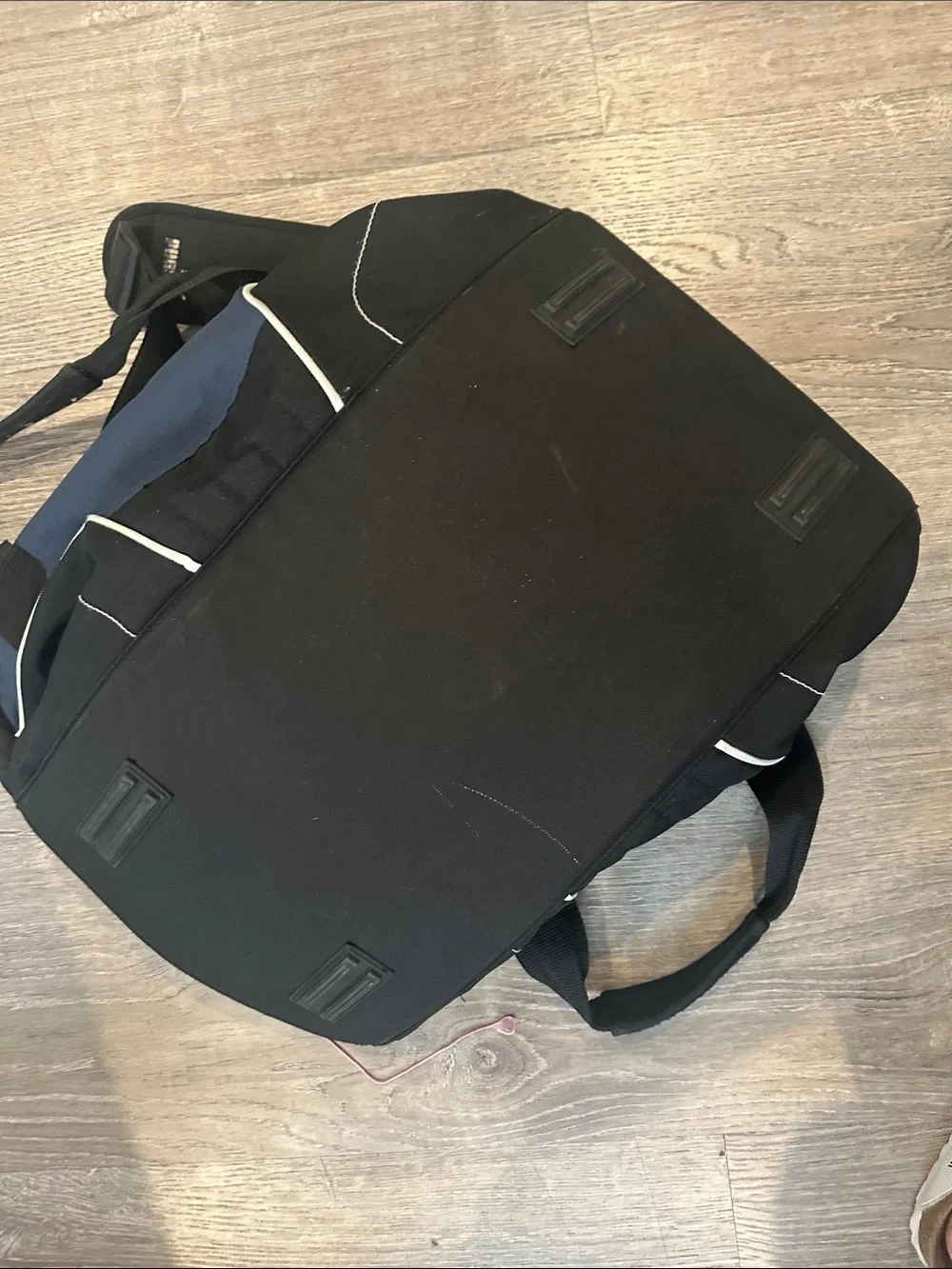 Puma Navy and Black Men's Duffel Bag with Shoulder Strap
